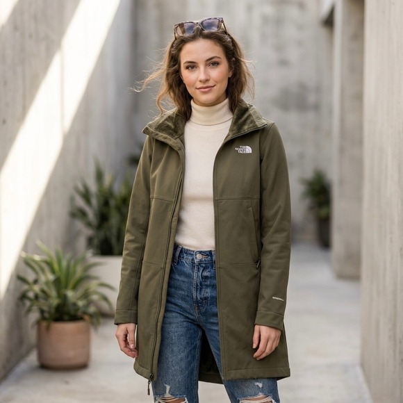 The North Face Jackets & Blazers - The North Face Womens Shelbe Raschel Parka Olive Green Softshell Jacket Size S
